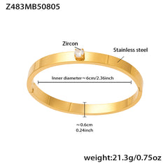 Cubic Zirconia Geometric Bangle Collection