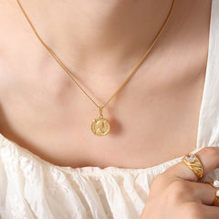 Portrait Medallion Pendant Necklace