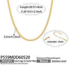 18K Gold-Plated Snake Chain Necklace and Bracelet