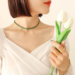 Colored Cubic Zirconia Tennis Jewelry