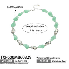 Color Resin Sculptural Link Necklace and Bracelet