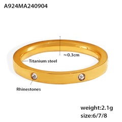 Minimal Stainless Steel Stacking Band Rings