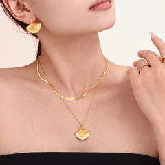 Fan Shell Pendant Necklace or Earrings