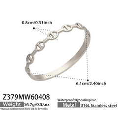 Sculptural Link Bangle Bracelet Designs