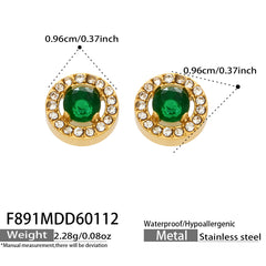 Cubic Zirconia or Green Glass Pendant Jewelry