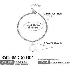 Initial Pendant Anklet