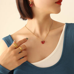 Open Heart Necklace or Earrings