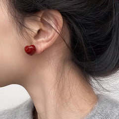 Camille Vintage-Inspired Heart Stud Earrings No. 960251