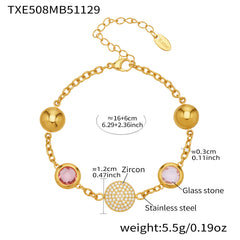 Round Stone Accent Bracelet or Earrings
