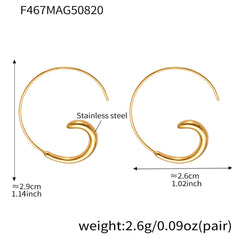 Minimal Curved Open Hoop Earrings