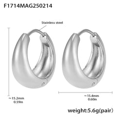 Polished Rounded Huggie Earrings