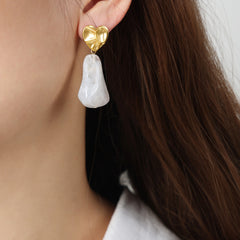 Resin Stone-Look Drop Earrings