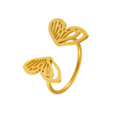 18K Gold-Plated Butterfly Open Ring