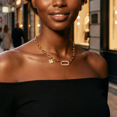 Cubic Zirconia Paperclip Link Necklace or Bracelet