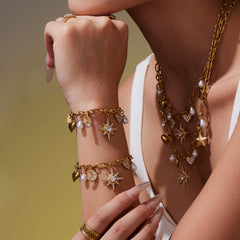 Celestial Charm Necklace and Bracelet