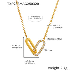 Cubic Zirconia Geometric Link Jewelry