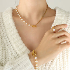 Freshwater Pearl Toggle Necklace & Bracelet
