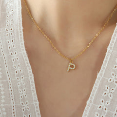 Sparkling Initial Pendant Necklace