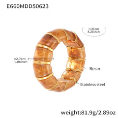 Color Resin Stretch Bracelet