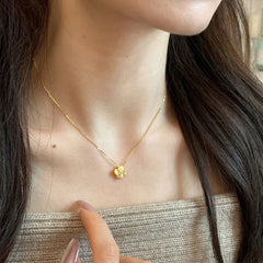 Nadine Brushed Camellia Pendant Necklace