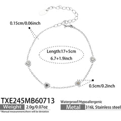 18K Gold-Plated Color Heart Cubic Zirconia Jewelry