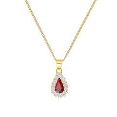 Camille Pavé Teardrop Necklace