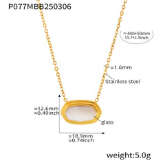 Glass & Stone Accent Pendant Necklaces