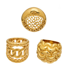 Openwork Woven Stainless Steel Ring Designs