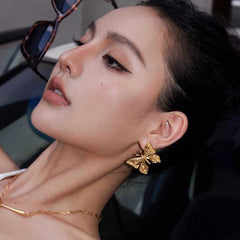 Marielle Vintage-Inspired Butterfly Stud Earrings