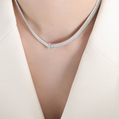 Cubic Zirconia Accent Bold Chain Necklace Designs