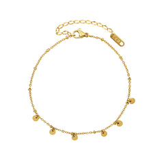 Disc Charm Chain Anklet