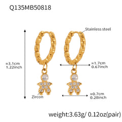 Sparkling Character Charm Earrings