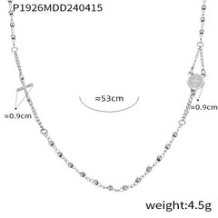 Geometric Cross or Disc Pendant Necklace