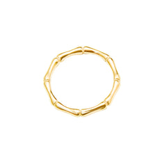 18K Gold-Plated Bamboo-Style Band Ring