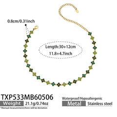 Color Cubic Zirconia Clover Jewelry
