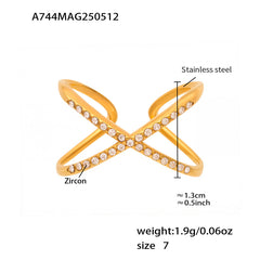 Celestial and Geometric Cubic Zirconia Rings