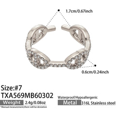 Cubic Zirconia Oval Link Jewelry
