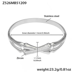 Cubic Zirconia Centerpiece Clasp Bangle Designs