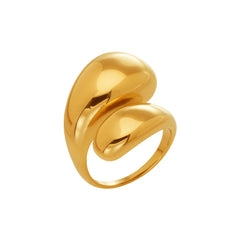 Sculptural Teardrop Open Ring