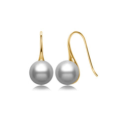 Nadine Pearl Huggie Earrings