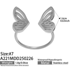 18K Gold-Plated Butterfly Ring Designs