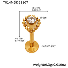 Cubic Zirconia Decorative Lip Stud