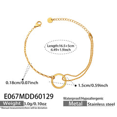 18K Gold-Plated Circle Link Bracelet