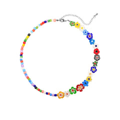 Nicolette Glass Beaded Necklace