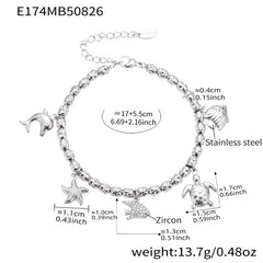 Bell, Ocean or Heart Charm Bracelet