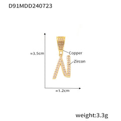 18K Gold-Plated Script Initial Charm Pendant