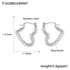 18K Gold-Plated Heart Detail Earrings