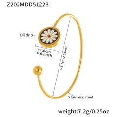18K Gold-Plated Colored Accent Bangle Designs