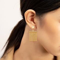 Nadine Statement Tassel Drop Earrings