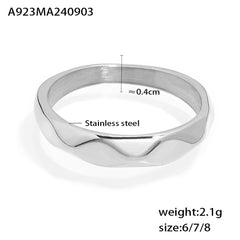 Minimal Stainless Steel Stacking Band Rings